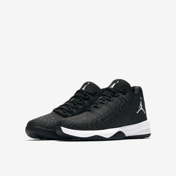 Nike Jordan B. Fly - Nagyobb Gyerek Jordan Cipő - Sötét Szürke/Fekete/Fehér